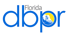 DBPR Florida Logo With Blue Color Lettering